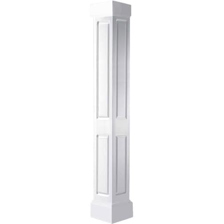 Ekena Millwork Craftsman Classic Square Non-Tapered, Double Raised Panel Column, Mission Capital & Mission Base EC1208ENDMIMI